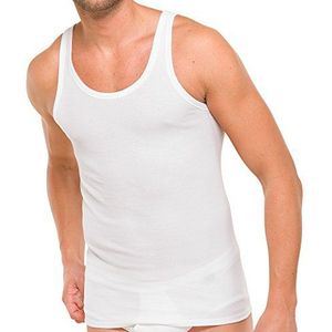 Schiesser Onderhemd met fijne ribben, Wit.