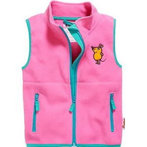 Playshoes DIE MAUS Fleecevest De Muis mouwloos jack, uniseks, voor kinderen, 18, roze