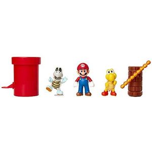 Nintendo 85989-4L Super Mario Brothers actiefiguren set voor kinderen, dungeon diorama set, één maat
