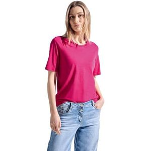 Cecil B321116 Basic T-shirt voor dames, effen kleur, Roze sorbet