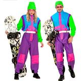 WIDMANN Snowboardkostuum, overall, retro sneeuwpak, jaren 80-outfit, badpak, carnavalskostuum