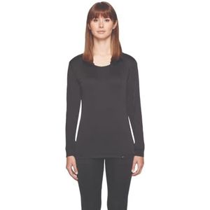 Terramar Thermasilk gebreide top voor dames, zwart.