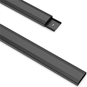 PureMounts® Kabelgoot van kunststof met 1 x 40 cm 3M-plakband als accessoire, 0,50 m, zwart