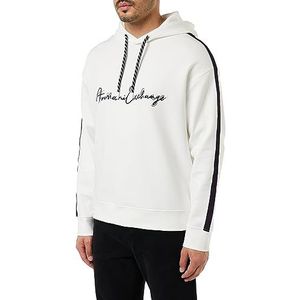 Armani Exchange Katoenen hoodie met logo en embleem, hoodie voor heren, Wit