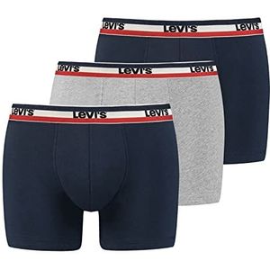 Levi's Set van 3 boxershorts voor heren met Sportswear logo, Navy Blauw