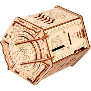ESC WELT Fort Knox Box Pro puzzel, hout, Escape Game Box, denkspel voor volwassenen en jongeren, cadeau voor verjaardag, Vaderdag, paascadeau