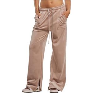 Urban Classics Tb7114-dames fluwelen sweatpants joggingbroek voor dames (1 stuk), Roze duskrose