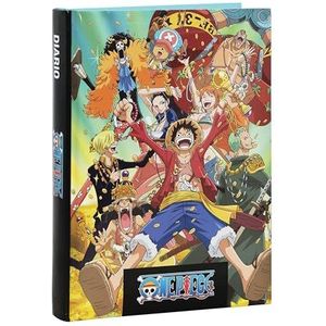 One Piece Officiële schoolagenda 2024-2025, One Piece, 12 maanden, ideaal voor de basisschool of media, gevoerde omslag en 320 binnenpagina's in kleur bedrukt, 13 x 17,8 cm, blauw