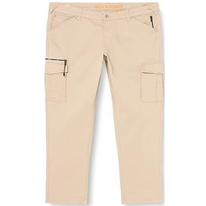 JACK&JONES PLUS Jpstace Jjdex Tapered Akm Pls Cargobroek voor heren, Beige