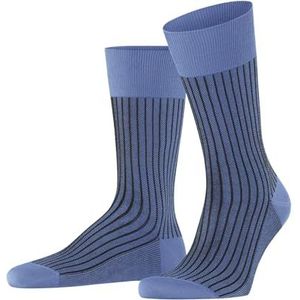 FALKE Oxford Stripe M So paar katoenen sokken met patroon herensokken (1 stuk), Blauw (Cornflower Blue 6554)