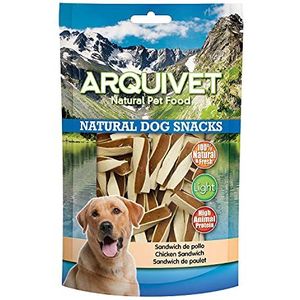ARQUIVET Natural Dog Snacks 100 g, 12 stuks, 100% natuurlijk, voor honden, licht en voedingsstoffen