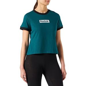 Reebok Te Linear T-shirt voor dames, met logo, slim tee, Hertea