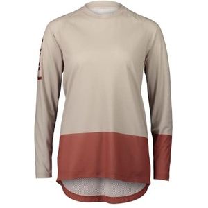 POC W's MTB Dames T-Shirt Pure Ls Jersey, Lichte zandsteen beige/Himalayan Zout