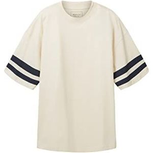 TOM TAILOR Denim T-shirt oversize pour homme, 12906 – Wool White., L