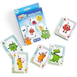 Learning Resources, Leeftijd 3+, 54 kaarten met figuren, regels voor 2 nieuwe nummerblokken en 4 bijgewerkte klassieke spellen, reisspel voor gezinnen, meerkleurig, HM96091-UK