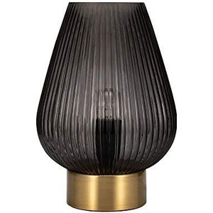 Pauleen Crystal Gloom Tafellamp - E27 - 40W - Zwart Rookglas/Messing