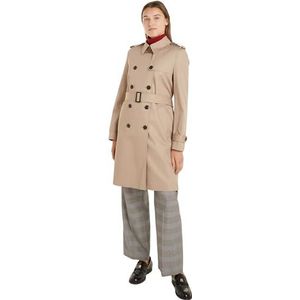 Tommy Hilfiger Cotton Db Ww0ww42133 Trenchcoat voor dames, slim fit, trenchcoat, Beige