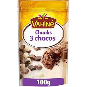 Vahiné Chunks 3 Chocolade, maxi-chocolade, voor cake, koekjes en desserts, 100 g