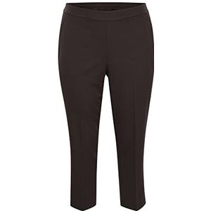 Kaffe Curve Dames Plus Size Suit Pants getailleerde elastische taille Cropped Dames Trainingsbroek, java