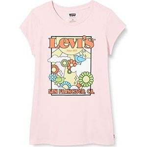 Levi's Kids LVG SHORT SLV GRAPHIC TE SHIRT T-shirt voor meisjes, 10-16 jaar, Almond Blossom, 14 jaar, Amandelbloesem