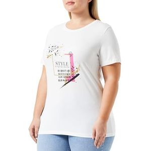 Cross Jeans 56043 T-shirt pour femme, Ecru, Large, ecru, L