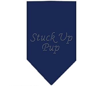 Mirage Stuck Up halsdoek met strass-steentjes, maat S, marineblauw