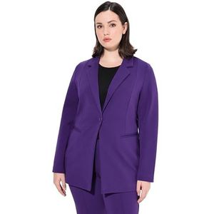 Ulla Popken Blazer, Punto Di Roma, A-lijn, reverskraag, stretch blazer voor dames, Lelie