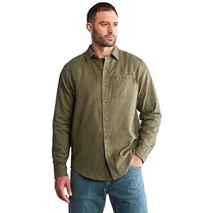 Timberland Woodfort Mid-Weight Flannel Work T-shirt, lange knoop voor beroep, jaspis en klimop, groen, S, heren, jaspis en klimop, groen, S, Jaspis en klimop, groen