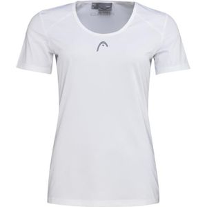 HEAD Club 22 Tech T-shirt voor dames, Wit.