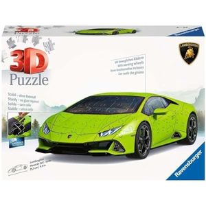 Ravensburger Puzzle 3D 11559 Lamborghini Huracán EVO - groen - de super sportwagen als 3D-puzzel