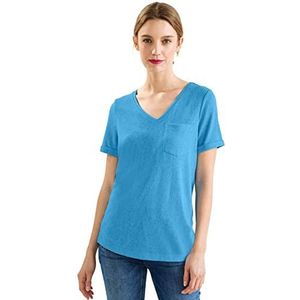 Street One Dames T-shirt met korte mouwen Splash Blue, 40, Blauw Splash