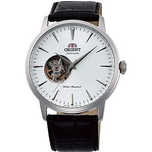 Orient Automatisch analoog horloge voor volwassenen met leren band FAG02005W0, zilver., Armband