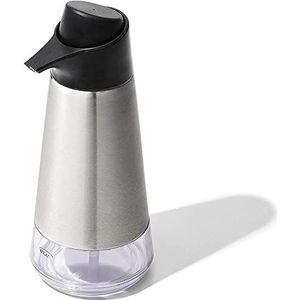 DevaCurl OXO Easy Press zeepdispenser van roestvrij staal 18/8, 3-1/4 inch diam. x 8 inch h