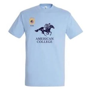 AMERICAN COLLEGE USA T-shirts Manches Courtes T-Shirt Unisexe-Enfants et Garçons, bleu, 12 ans