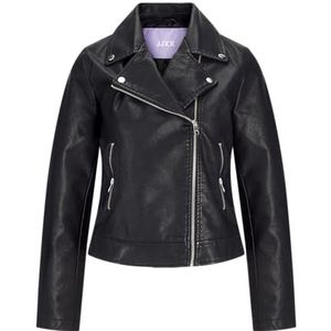 JACK & JONES Jjxx Jxgail Faux Leather Biker Jacket Noos dames Kunstleren jas, Zwart, S