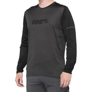 100% Ridecamp Mountainbike-shirt met lange mouwen, zwart