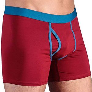 ALBERO Heren boxershorts biokatoen/elastaan, rood, XL, Rood