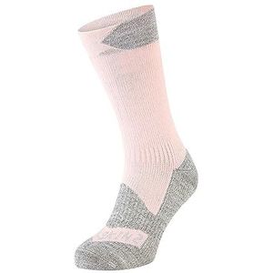 SEALSKINZ Raynham Raynham waterdichte halflange sokken voor alle seizoenen, waterdicht, voor alle seizoenen, uniseks, 1 stuk, roze/grijs gemêleerd