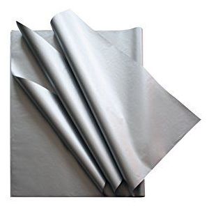 Carte Dozio - zijdepapier zilver metallic - 24 vellen per verpakking - F.to 50 x 75 - 24 g/m²