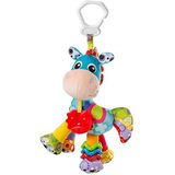 Playgro Pluche dier voor activiteiten, paard clip clop, speelgoed voor kinderwagen, vanaf de geboorte, blauw/meerkleurig, 40182
