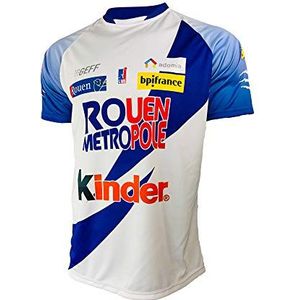 Rouen Metropole Basket Räder Officieel shirt voor thuis, 2019-2020, uniseks, Wit.