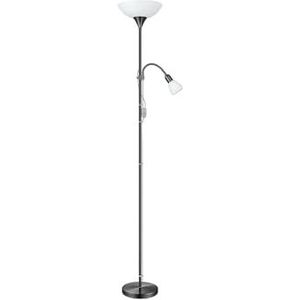 EGLO Up 2 Vloerlamp - E27/E14 - 176,5 cm - Zwart/Wit