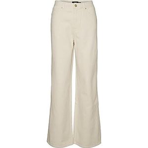 VERO MODA Vmkathy Shr Wide Wave jeans ecru damesbroek, ECRU