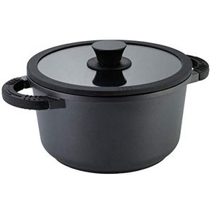 axentia Blackline 134533 gegoten aluminium pot, zwart