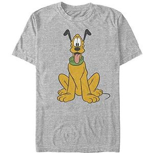 Disney Unisex T-shirt met korte mouwen Mickey Traditional Pluto Organic, Melange Grey, XL, Melange Grey