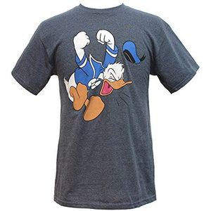 Disney Heren Full Size Donald Duck Wut-T-shirt, Navy Heather