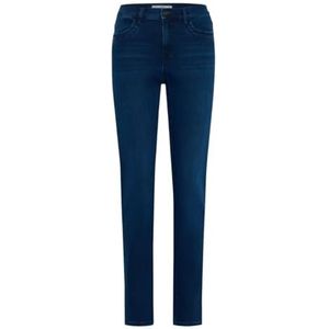 BRAX Mary Style Mary Jeans met 5 zakken van thermisch denim voor dames, Donkerblauw versleten
