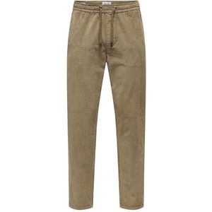 Only & Sons Onslinus Tap Corduroy 0185 stoffen broek voor heren, Kangaroo