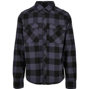 Build Your Brand B4002-checkshirt T-shirt voor heren (1 stuk), Zwart/Grijs