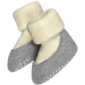 FALKE Baby Cosyshoe B HP wol noppen op de zool, 1 paar pantoffelsok, uniseks, baby, Wit (Woolwhite 2060)